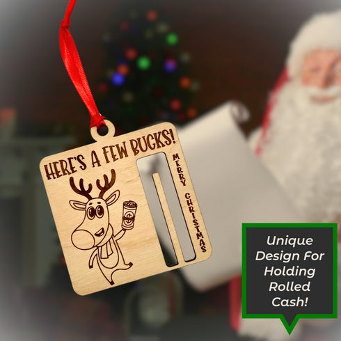 Here's A Few Bucks Ornament SVG File-For Laser Engraving